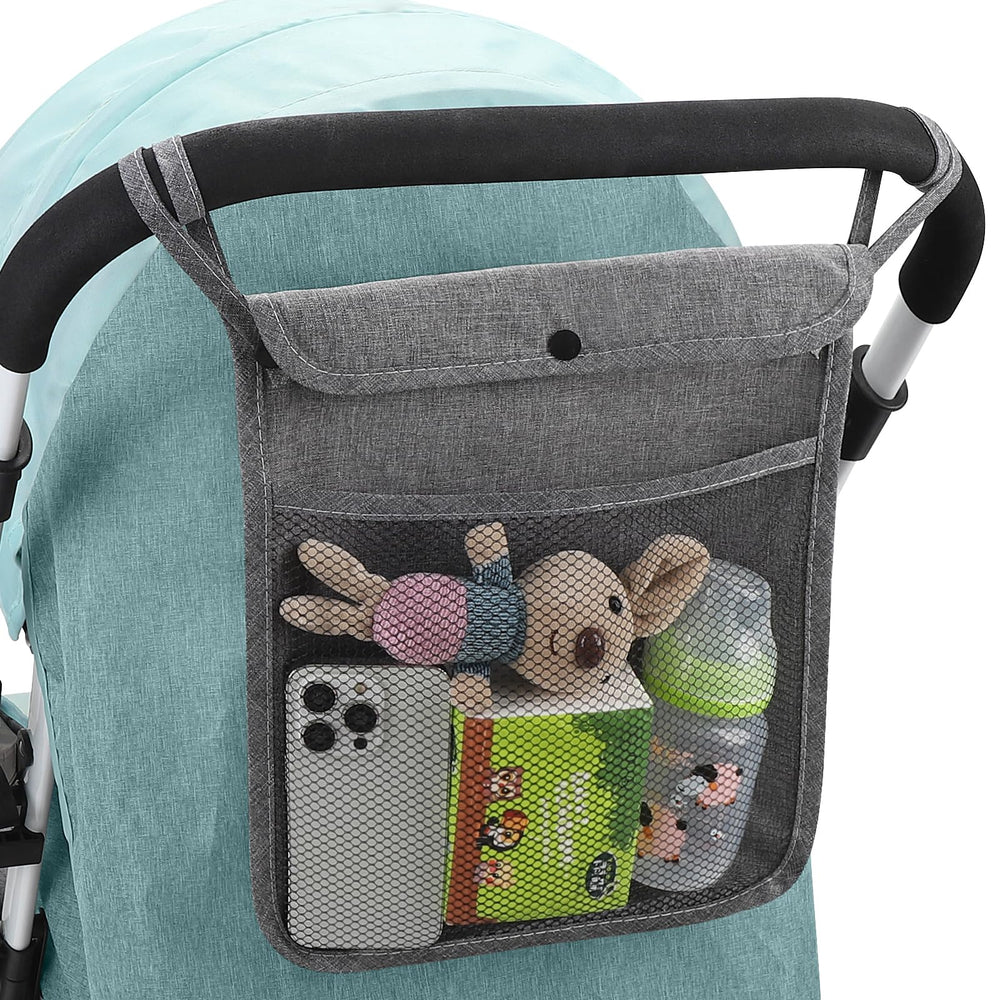 Accmor universal stroller organizer front view shows roomy pockets for essentials.