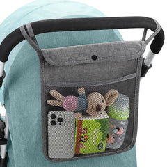 Accmor universal stroller organizer front view shows roomy pockets for essentials.