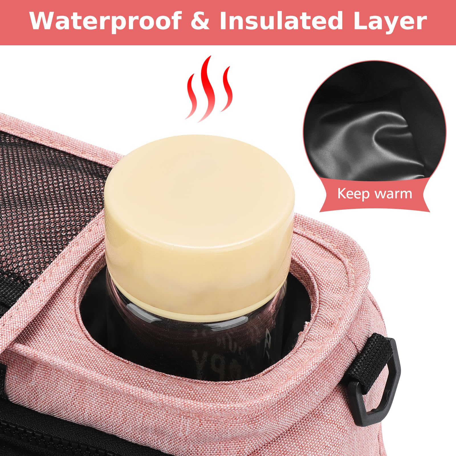 Accmor organizer can hang on stroller or convert to a carry bag for outings.