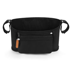 Accmor universal stroller organizer large middle storage keeps diapers, toys, and outfits neatly organized.