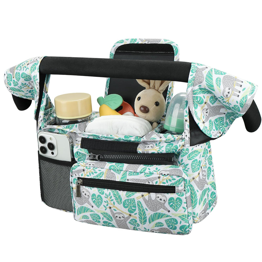 Accmor universal stroller organizer main view showing spacious compartments