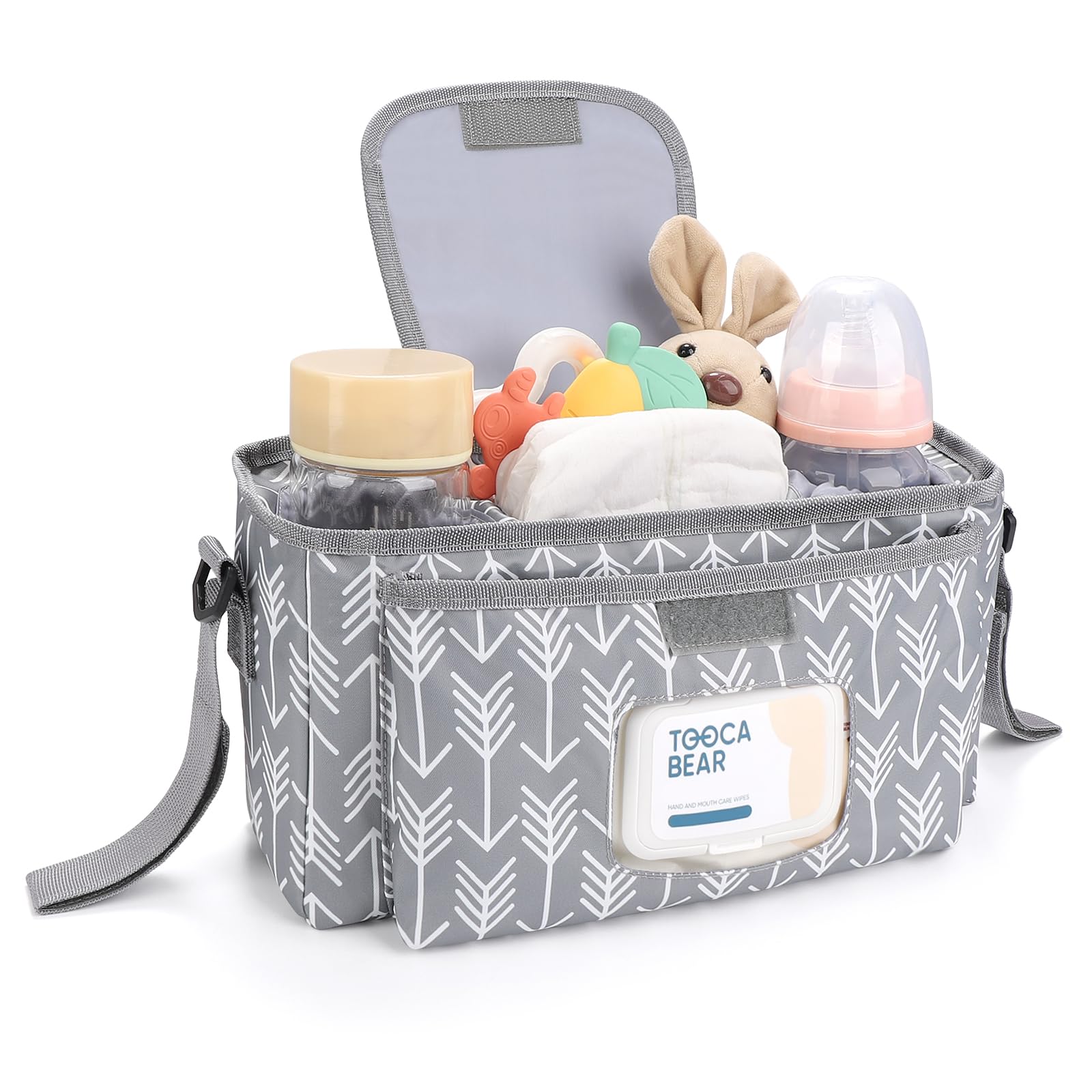 Accmor organizer with multiple compartments for diapers toys and essentials