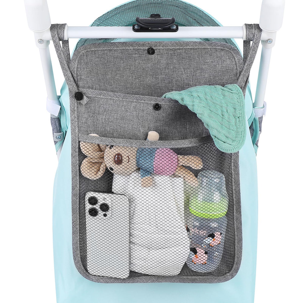 Accmor universal stroller organizer strap attachment shows simple, secure stroller mounting.