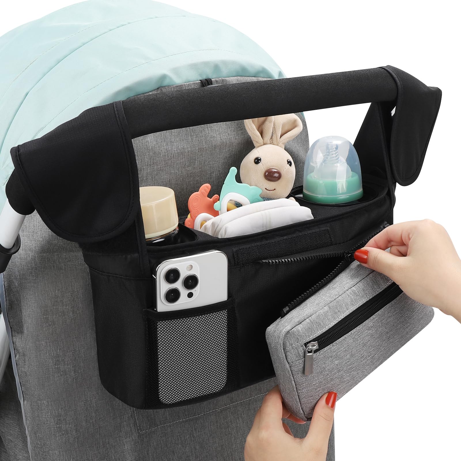 Accmor Universal Stroller Organizer strap conversion for hanging or carrying