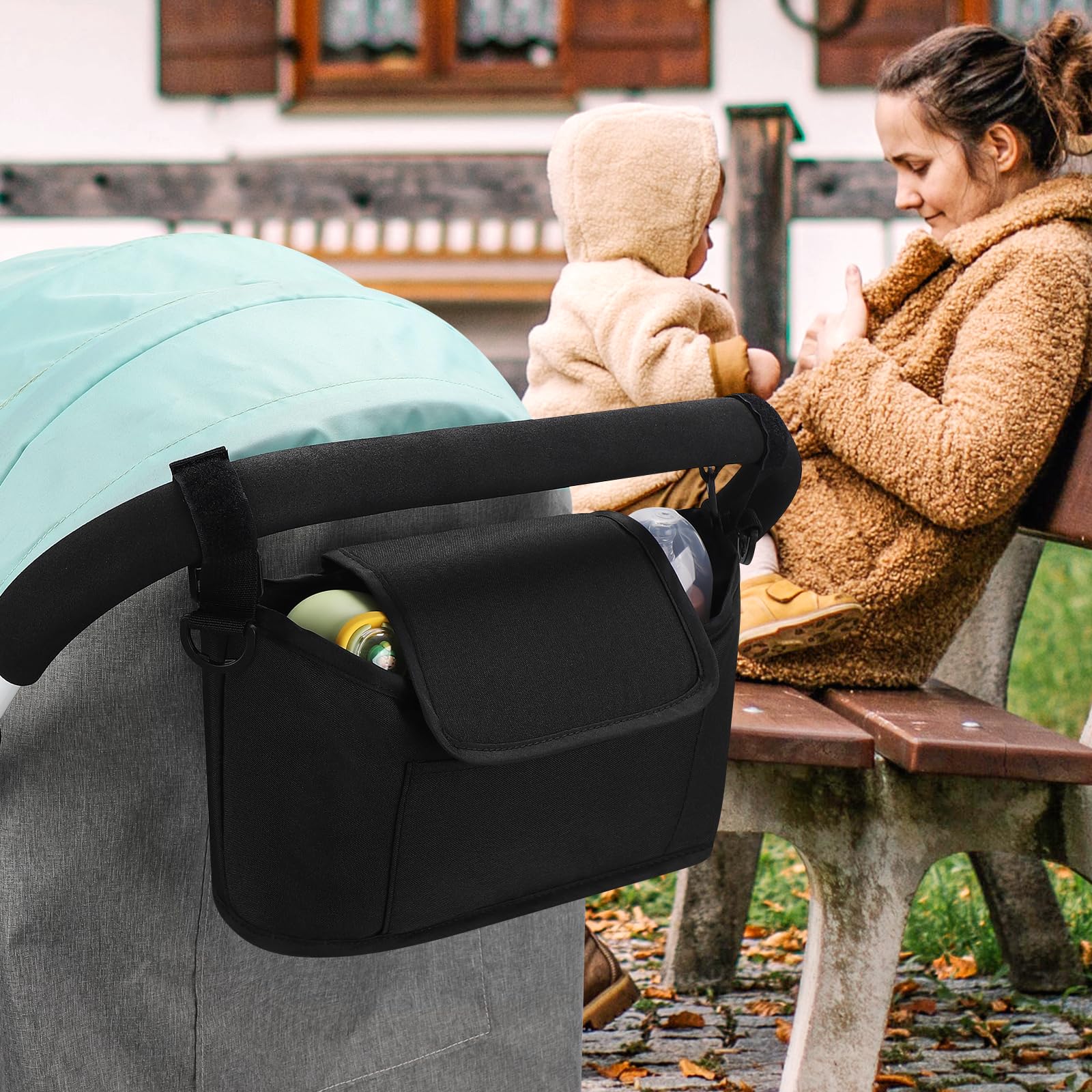 Accmor universal compatibility showing fit with many stroller brands