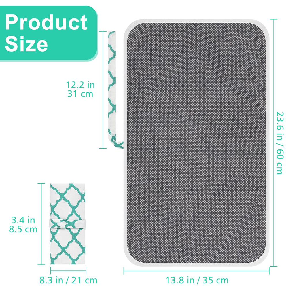 Accmor wide changing area supports newborn to toddler changes.
