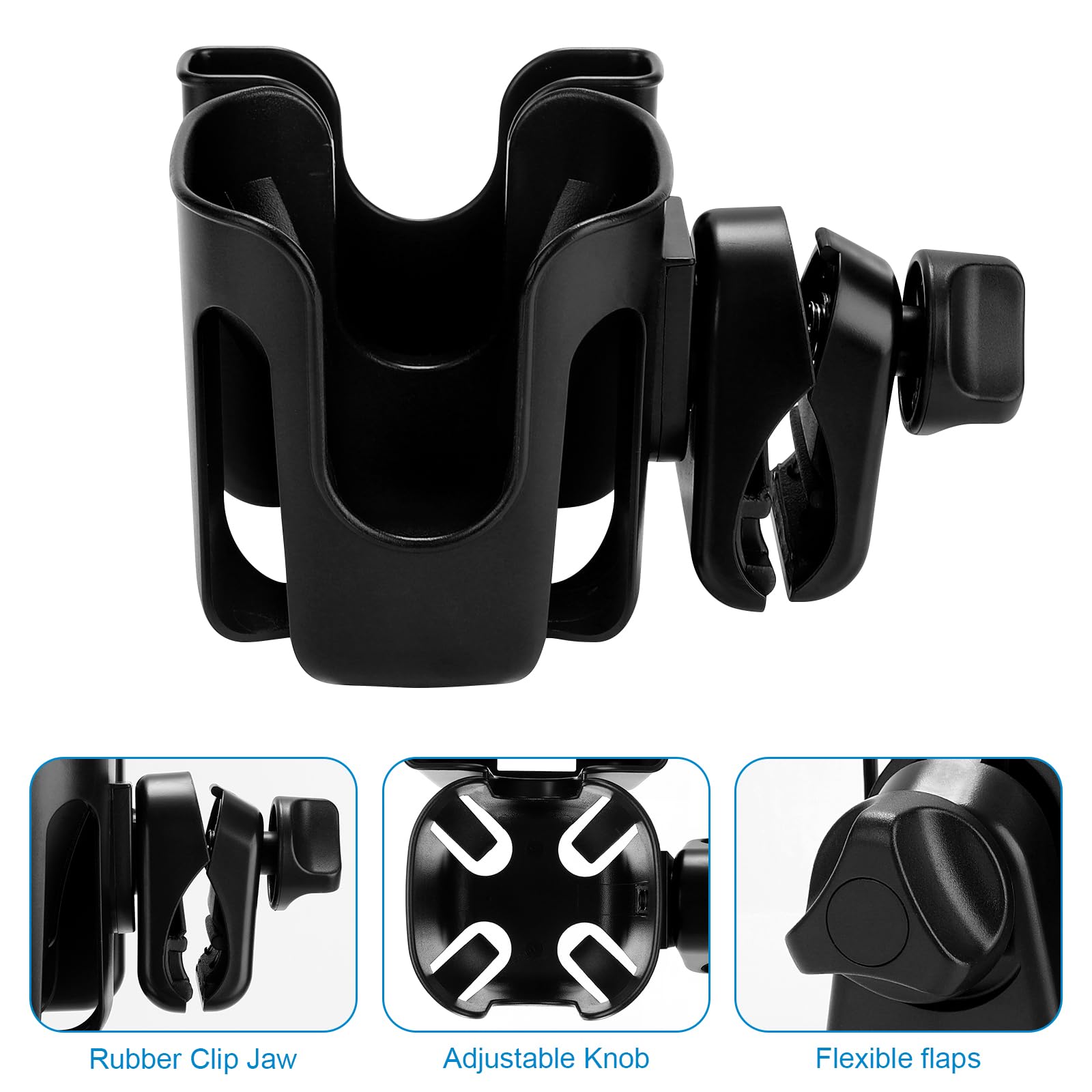 Accmor wide clip supports various bottle sizes with adjustable diameter