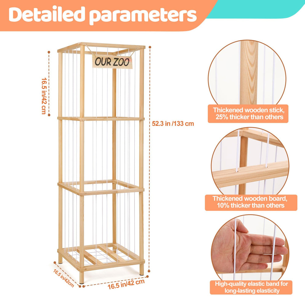 ACEPRUT storage 3-tier view emphasizes accessible shelving for quick plush toy access