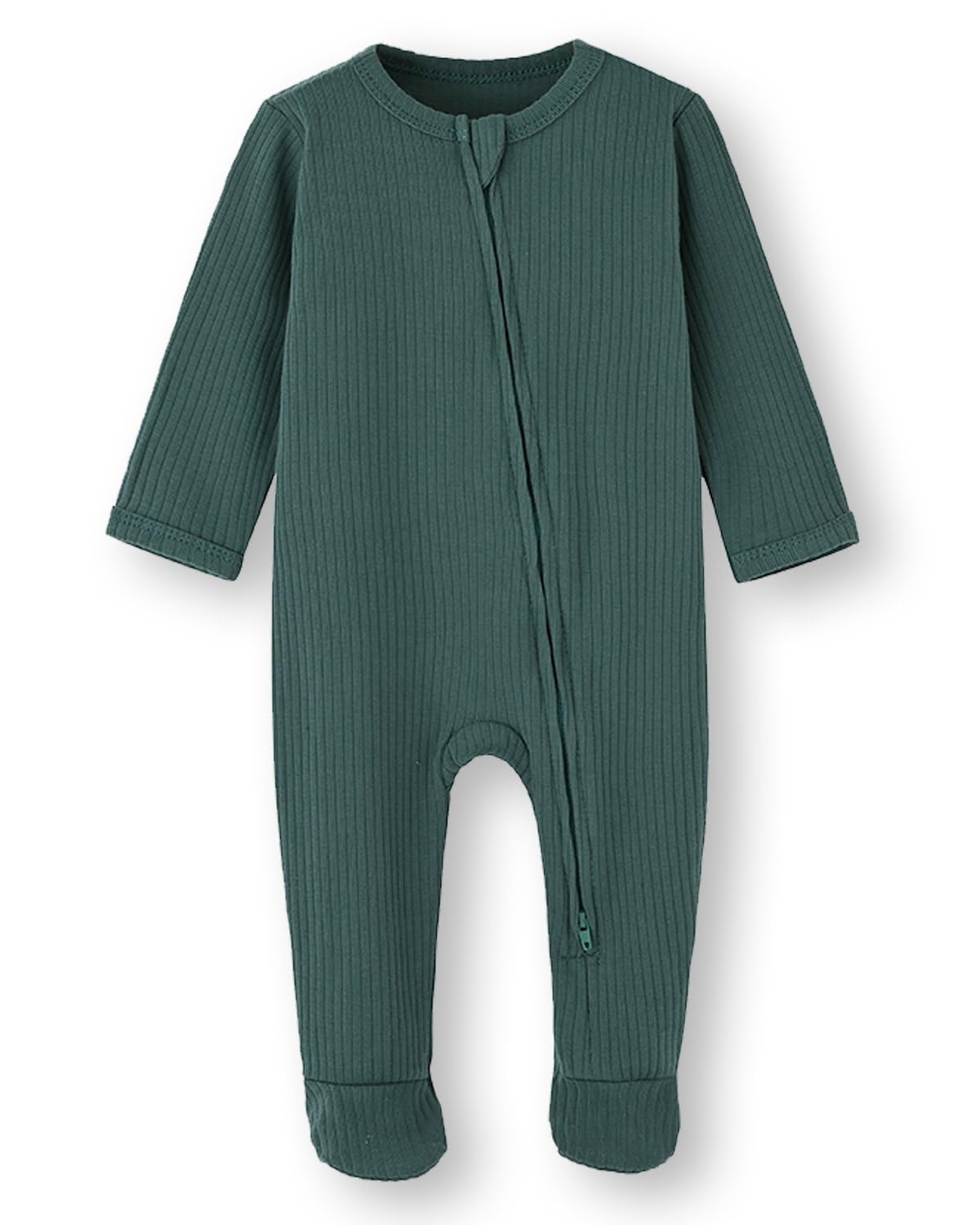 ACESTAR unisex baby footies pajamas mint color showing convenience and style