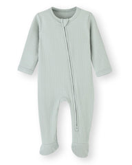 ACESTAR unisex baby footies pajamas mint green front zipper for quick diaper changes