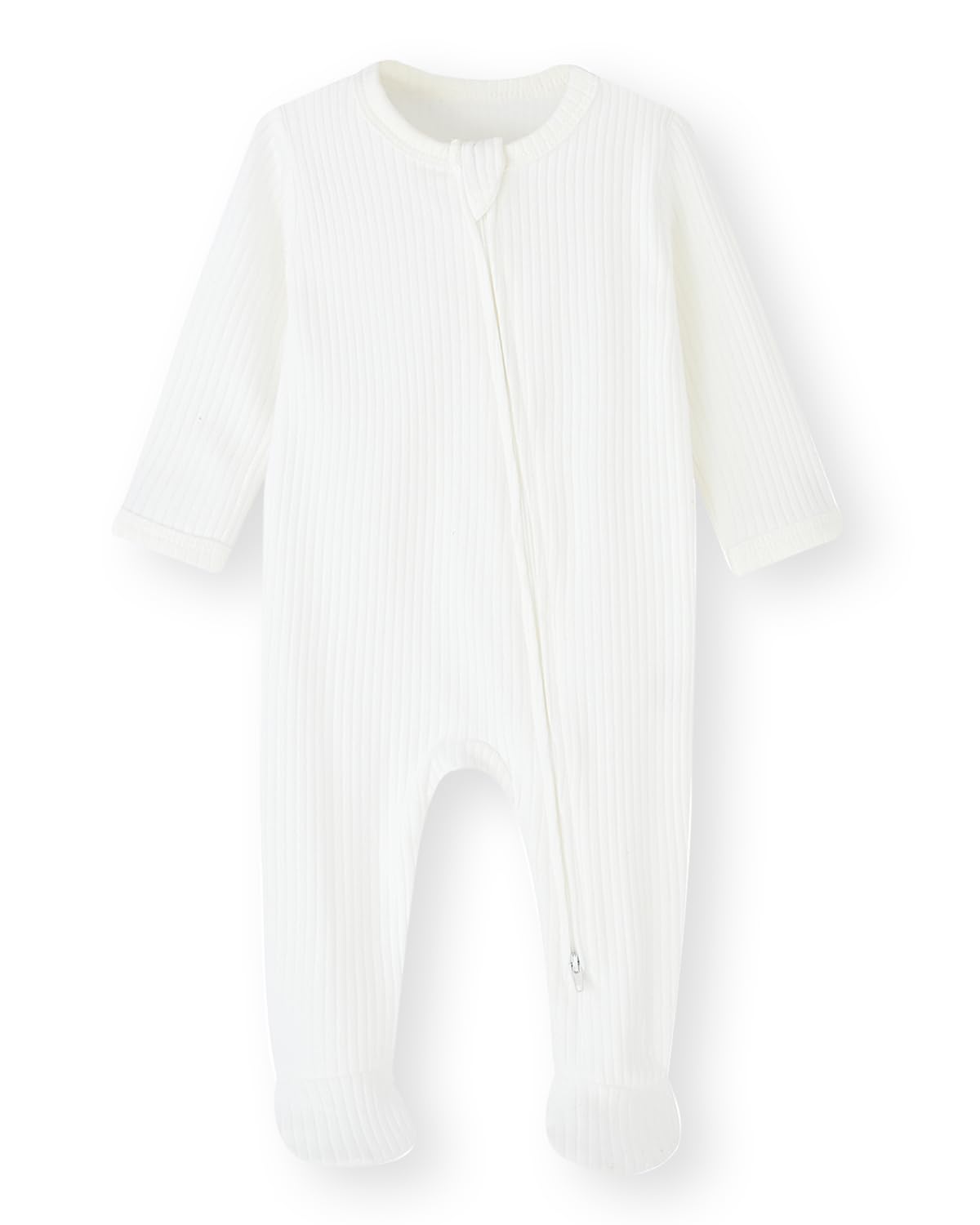 ACESTAR unisex baby footies pajamas with zippered closure for quick changes.