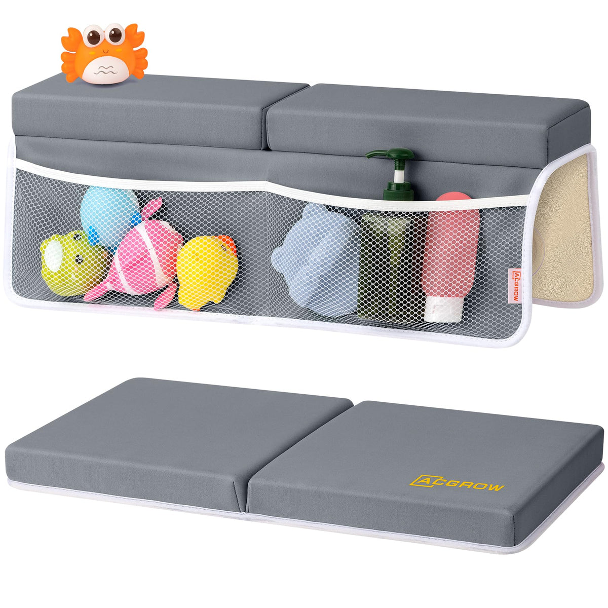 ACGROW bath kneeler with elbow-rest foam for comfortable baby bath sessions