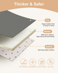 ACIROC cushioned foam mat absorbs impact for safer standing, walking, and cruising babies.