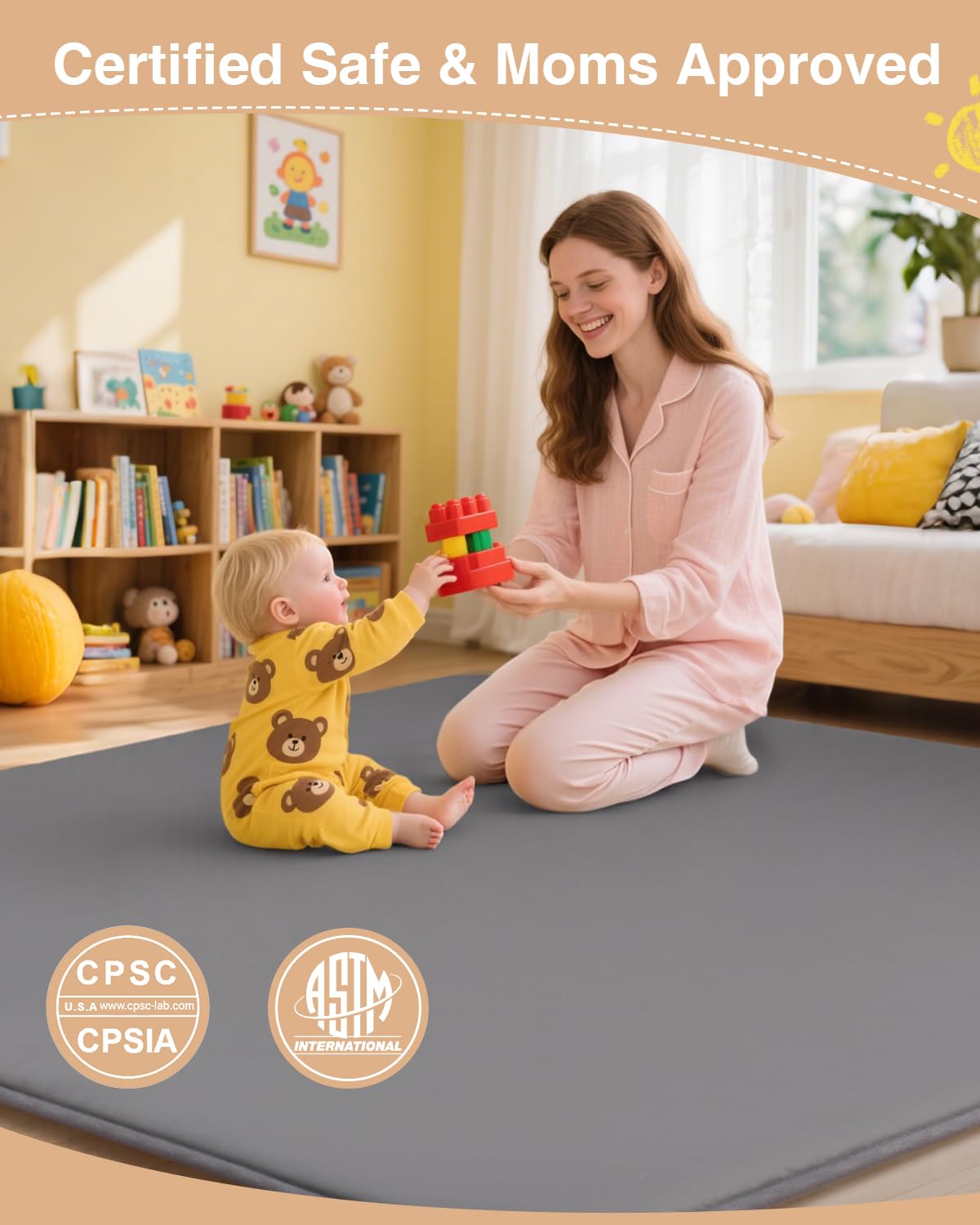 ACIROC easy-clean surface wipes clean easily after milk dribbles and drool.