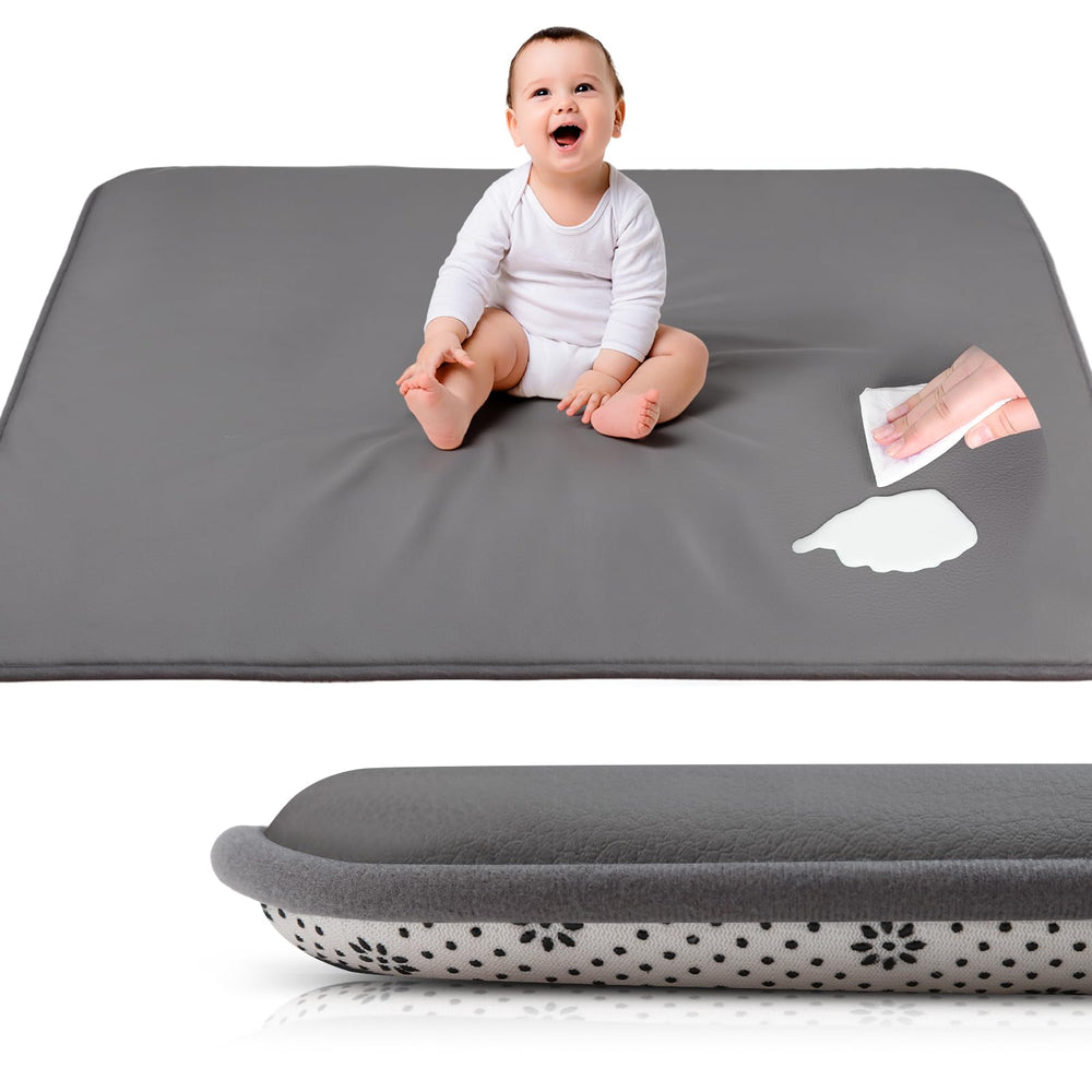 ACIROC baby floor play mat with foam padding cushions babies during crawls.