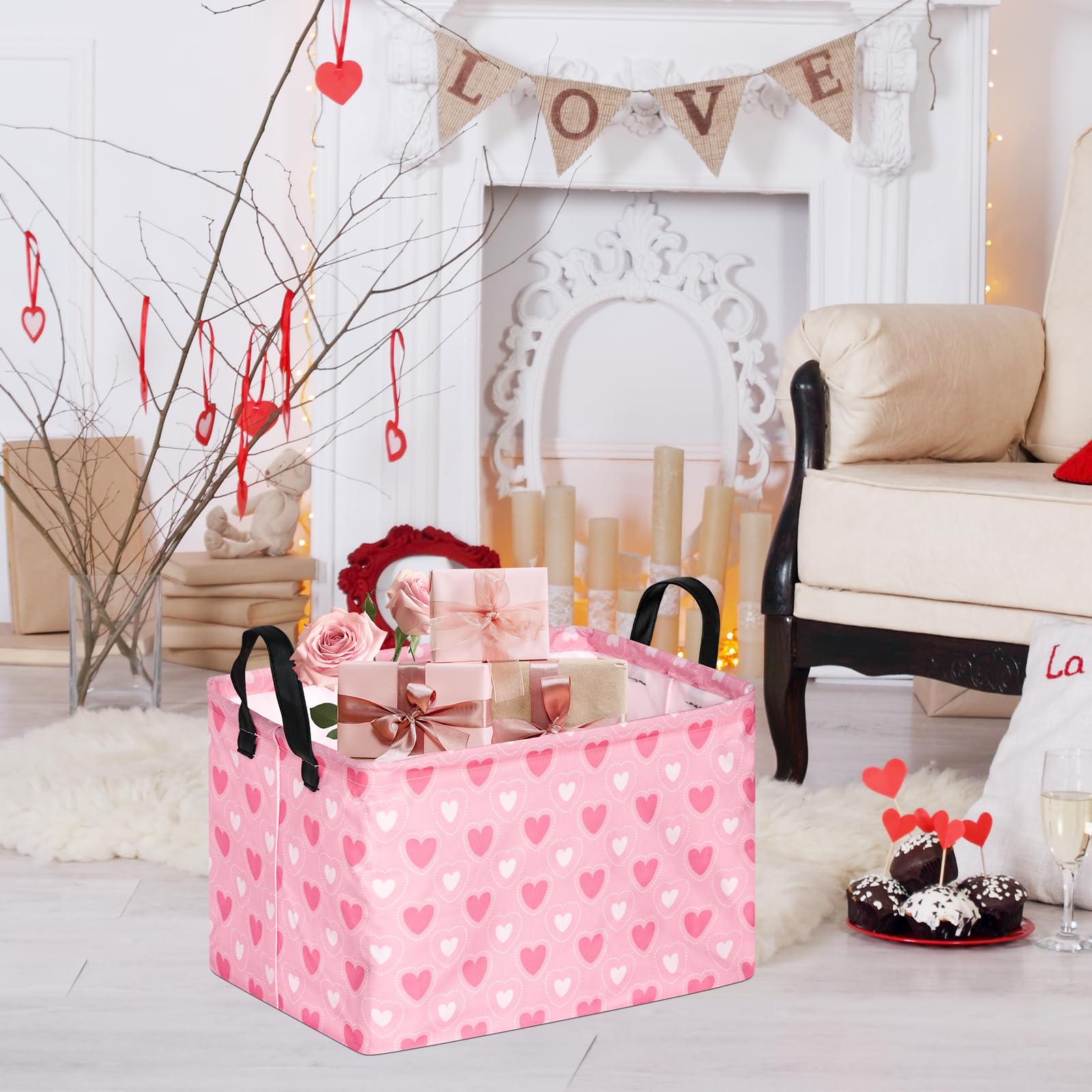 ACMUUNI storage basket is multi-functional for toys, clothes, books.