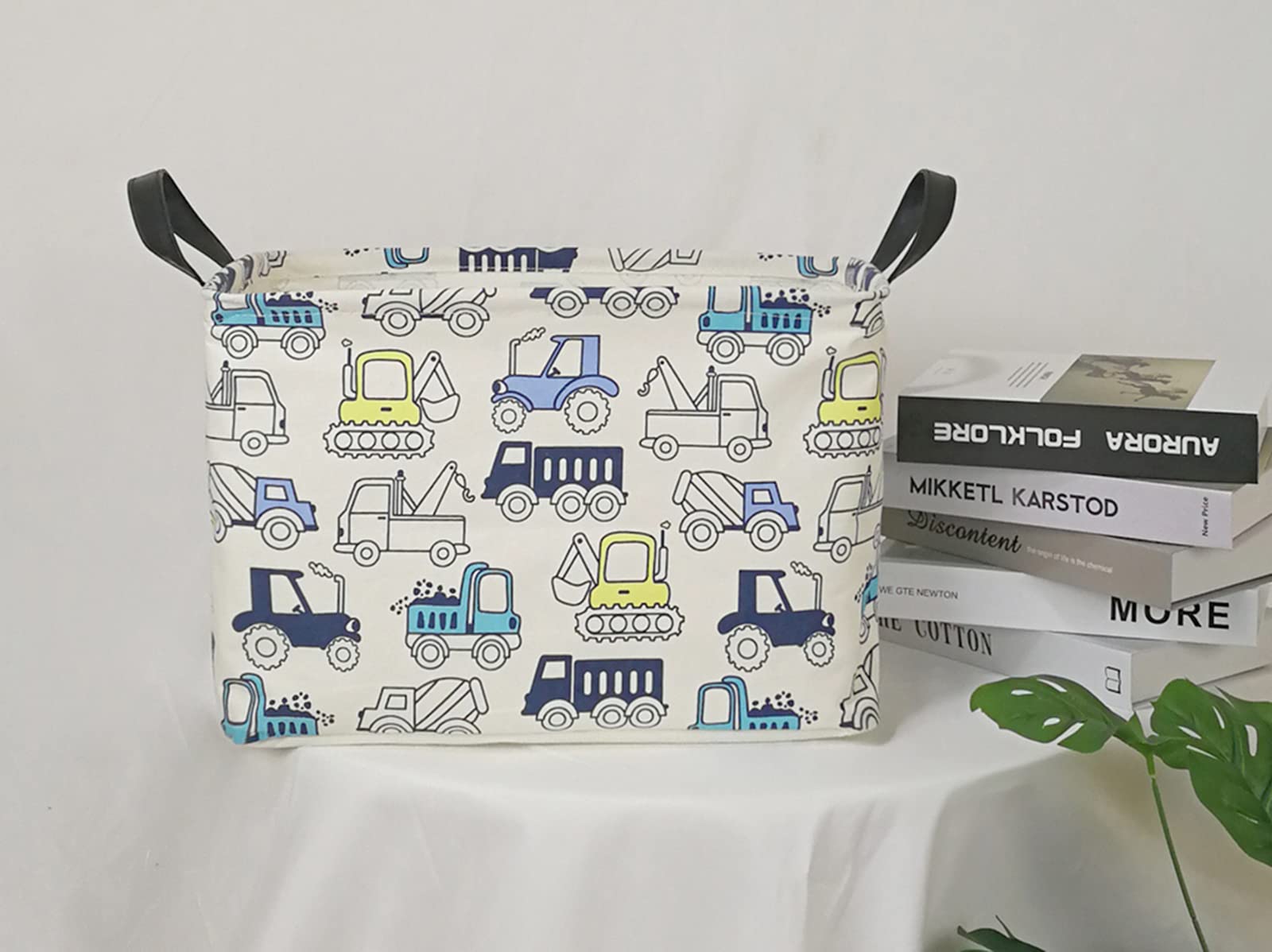 ACMUUNI canvas bin with PE waterproof lining keeps items dry and protected