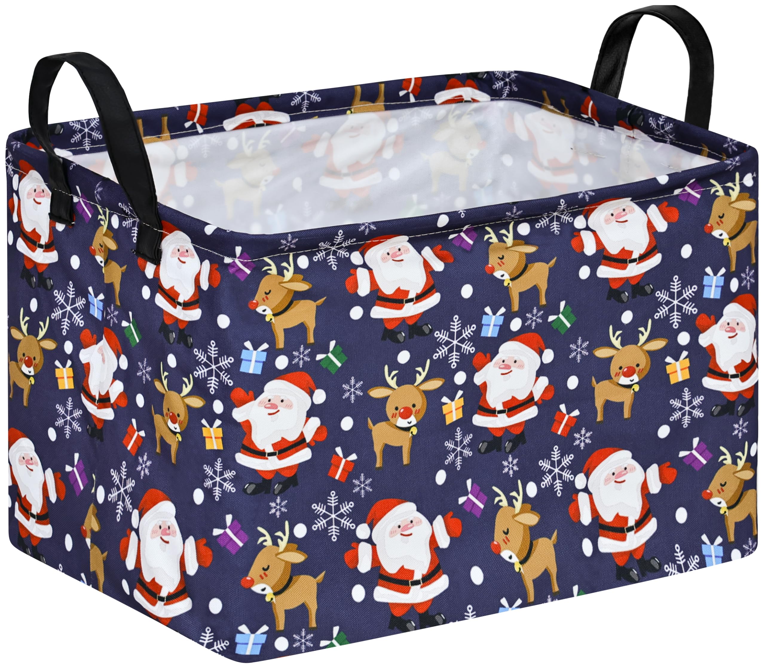 ACMUUNI christmas gift basket storage bin rectangle—festive organization for shelves and closets
