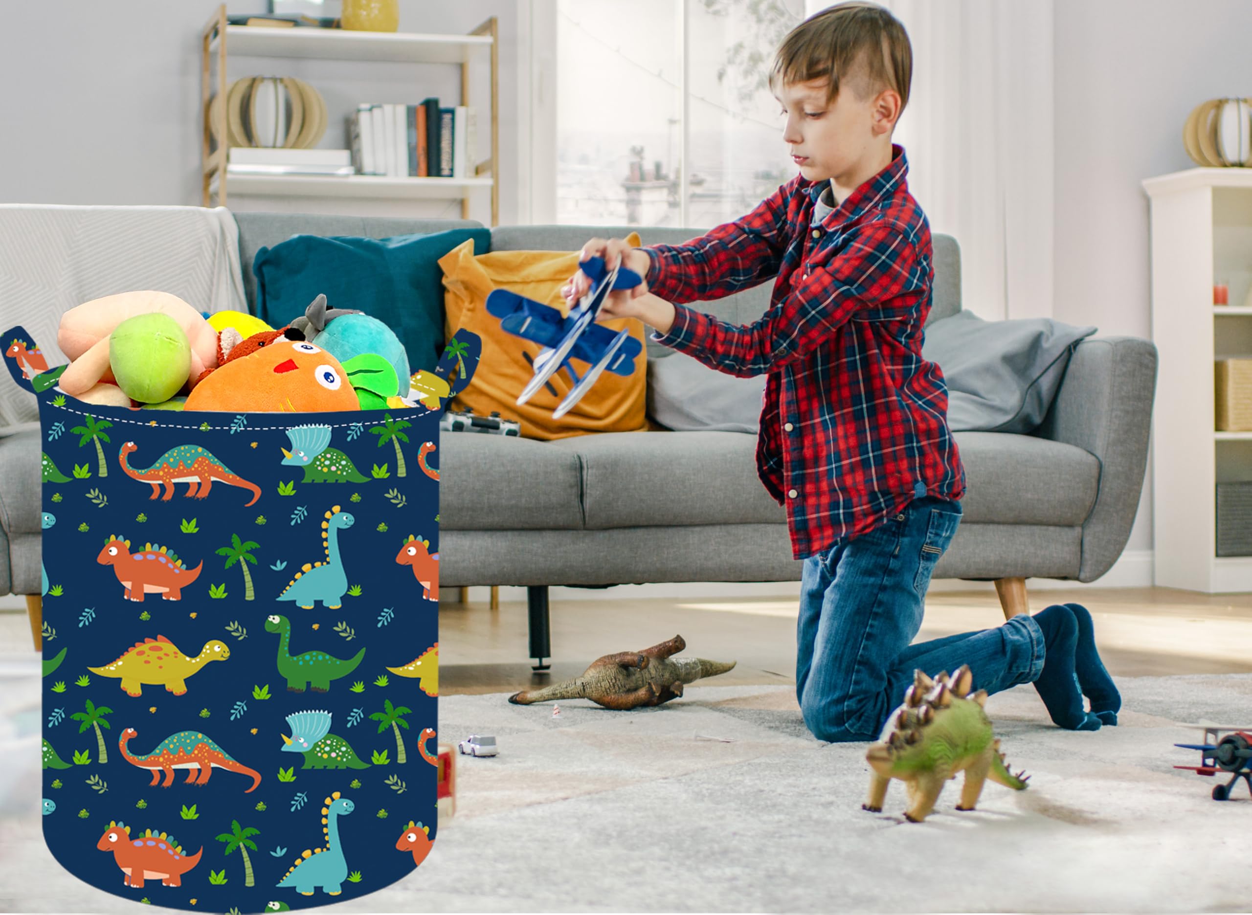 ACMUUNI dinosaur fabric blends polyester and cotton with waterproof lining