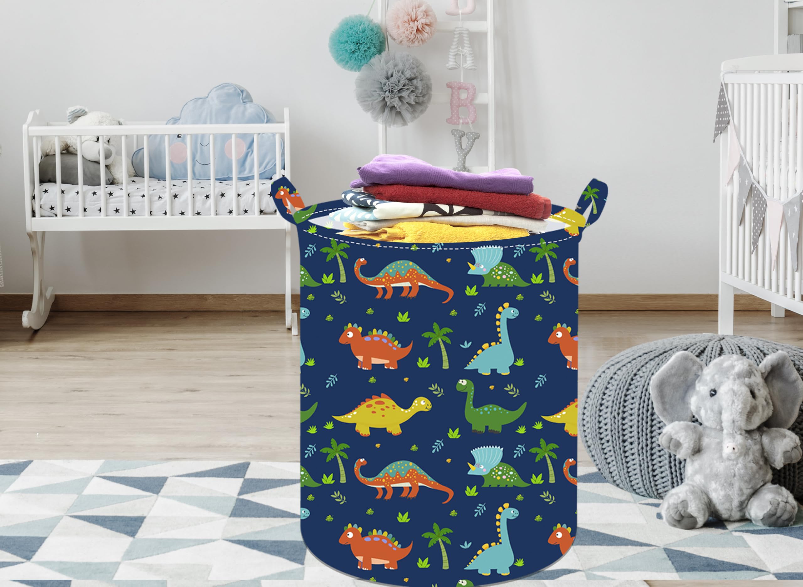 ACMUUNI dinosaur nursery decor basket adds playful bedroom charm