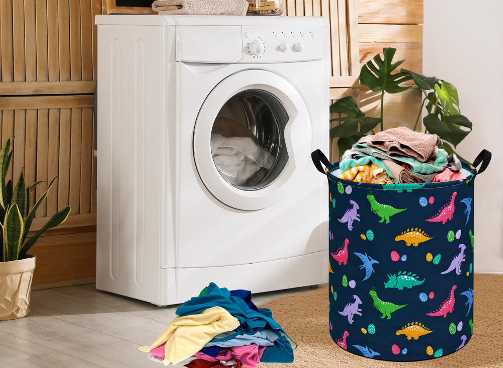 ACMUUNI dinosaur-pattern storage-type laundry organizer for room organization.
