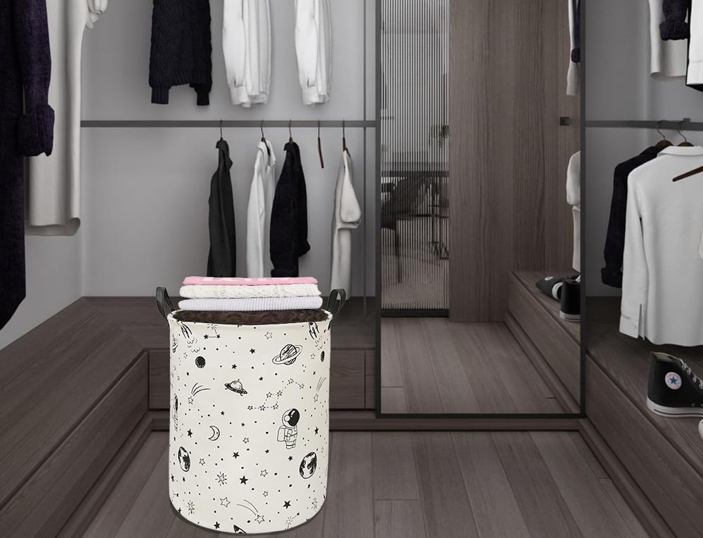 ACMUUNI dorm room laundry solution keeps belongings organized in small spaces.