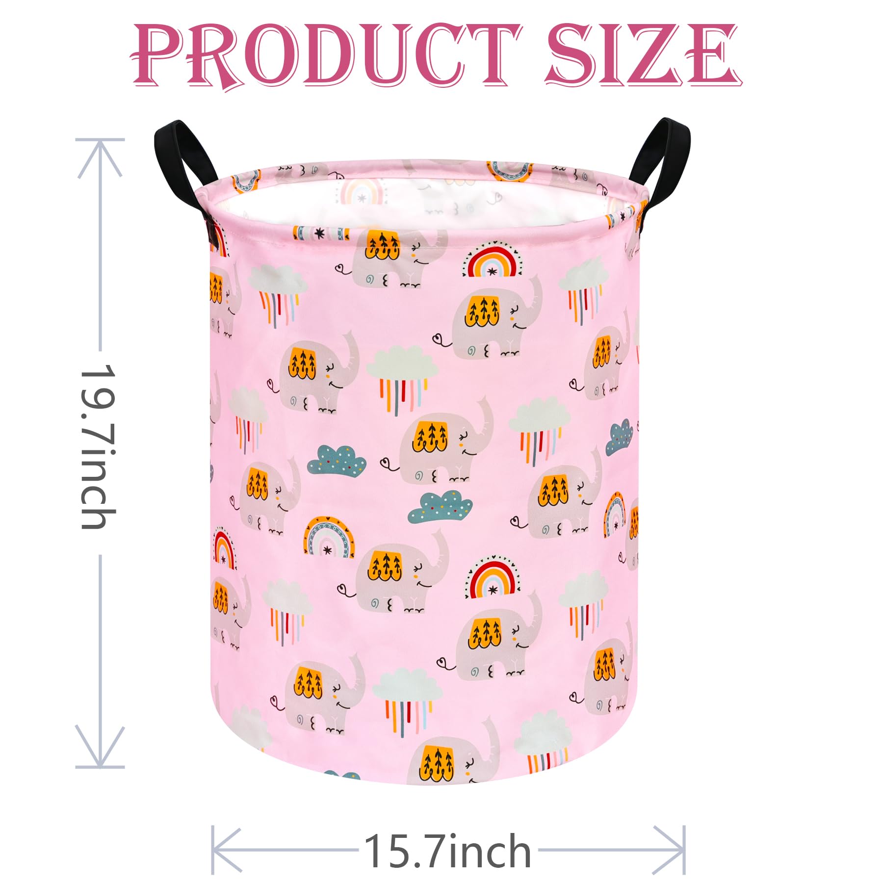 ACMUUNI elephant pattern round hamper gift idea for stylish storage