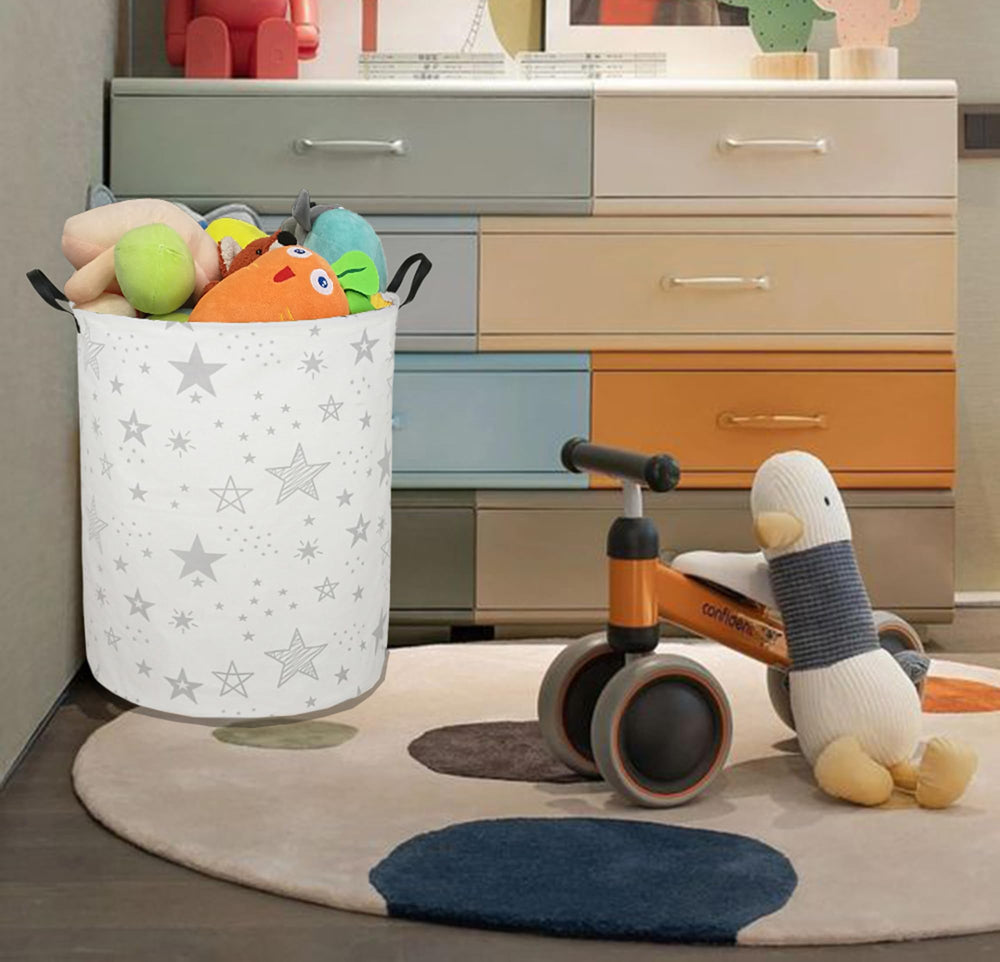 ACMUUNI laundry-hamper handles grey-star promotes effortless carrying.