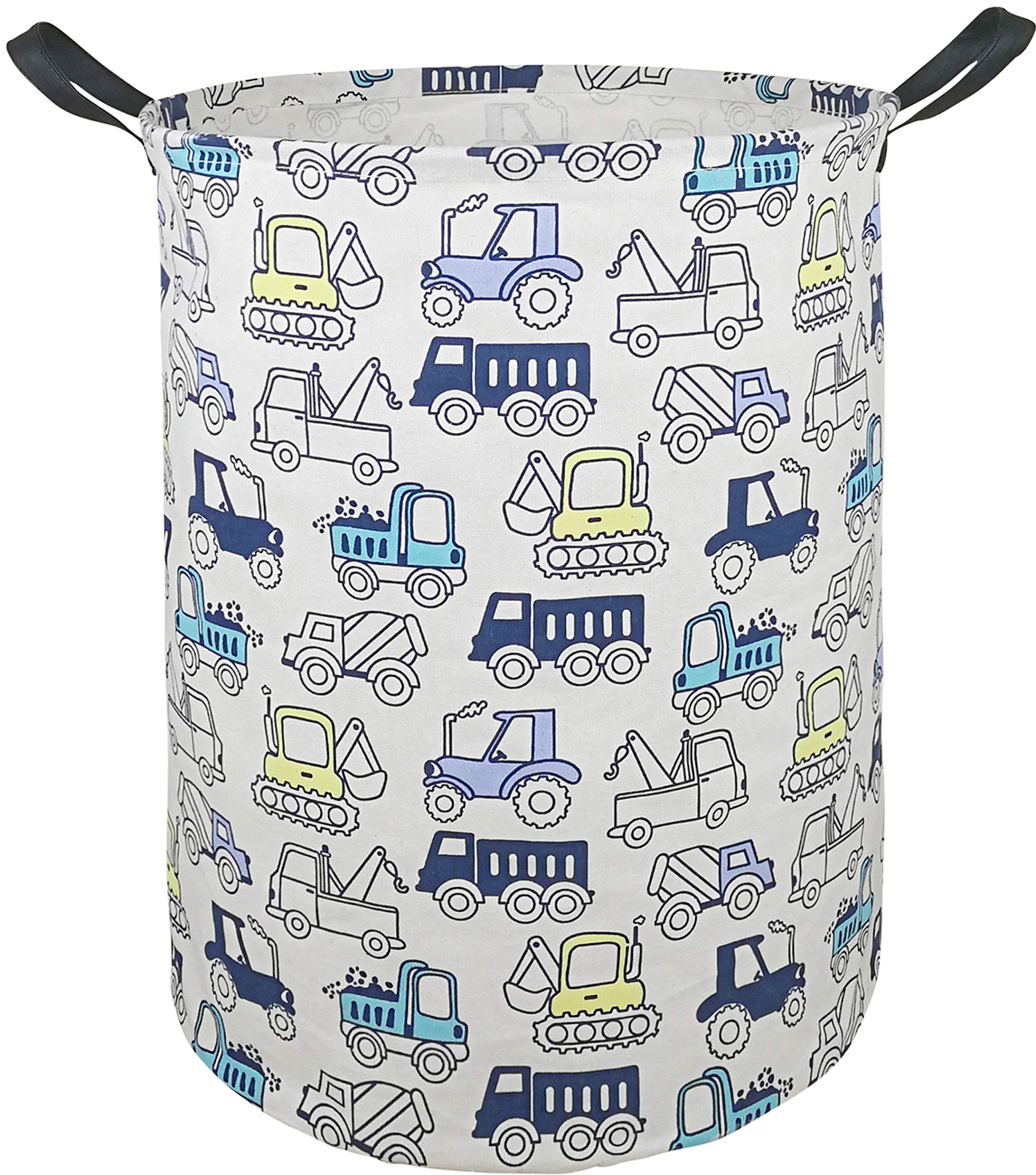 ACMUUNI round laundry hamper with 19.7 inch height for easy laundry transport and organization