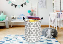 ACMUUNI nursery-decor-laundry-basket showcasing elephant motif for kid's room storage
