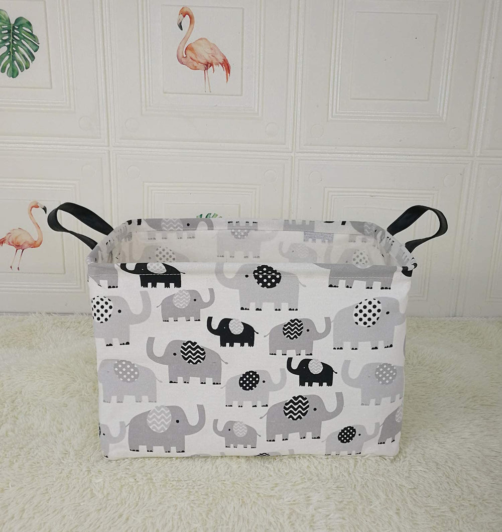 ACMUUNI nursery storage basket for toy organization in a kid's room.