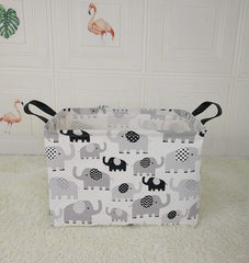 ACMUUNI nursery storage basket for toy organization in a kid's room.
