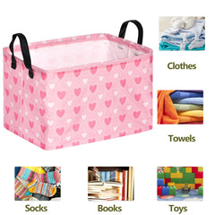 ACMUUNI rectangle basket measures 14.9x10.2x9.8 inches for compact toy organization.