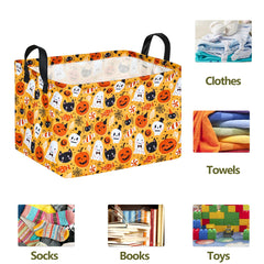 ACMUUNI rectangle gift shelf basket uses durable canvas with waterproof interior for easy cleanup.