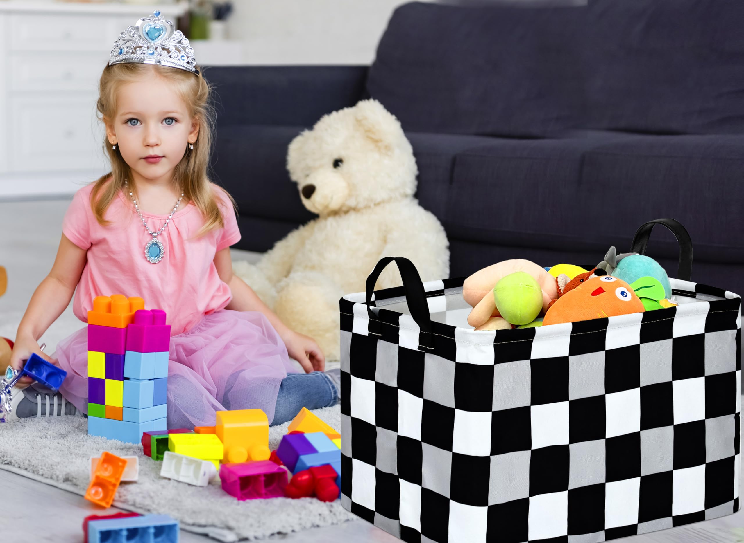 ACMUUNI Rectangle Gift Shelf basket multi-functional design fits toys, clothes, and magazines.