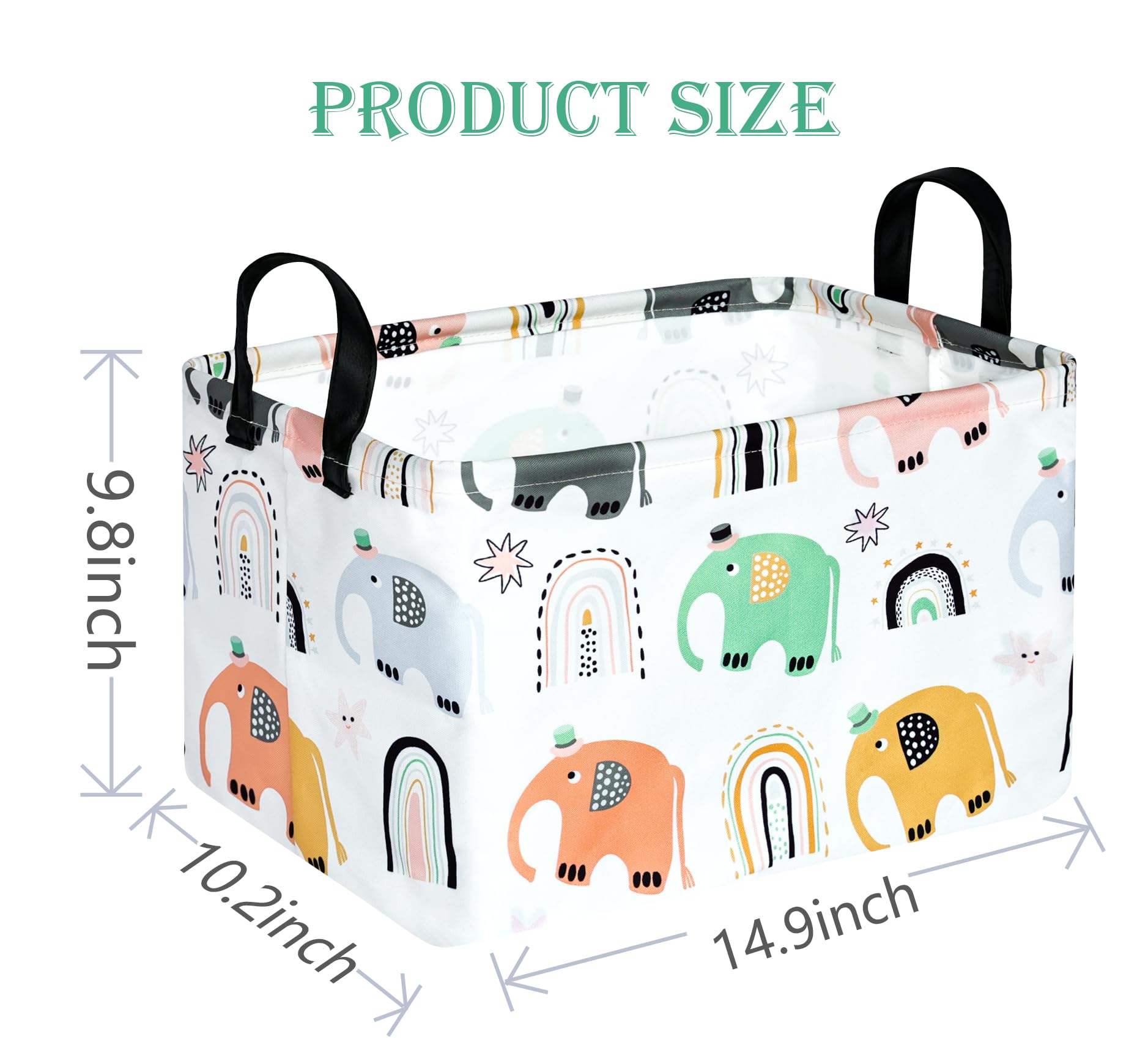 ACMUUNI rectangle gift shelf basket side view emphasizes foldable, space-saving design.
