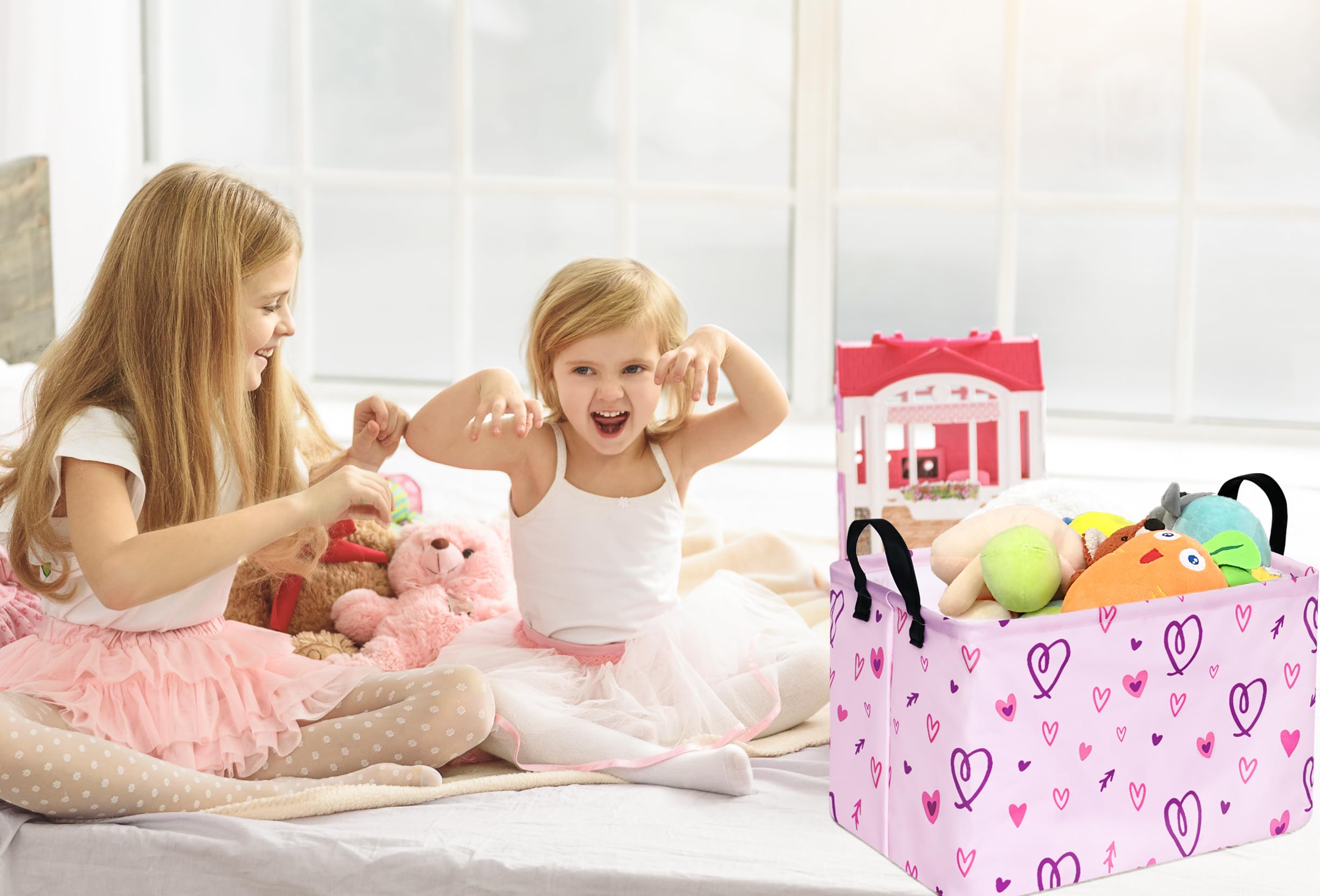 ACMUUNI rectangle gift shelf basket toy-storage in a nursery scene promotes tidy spaces