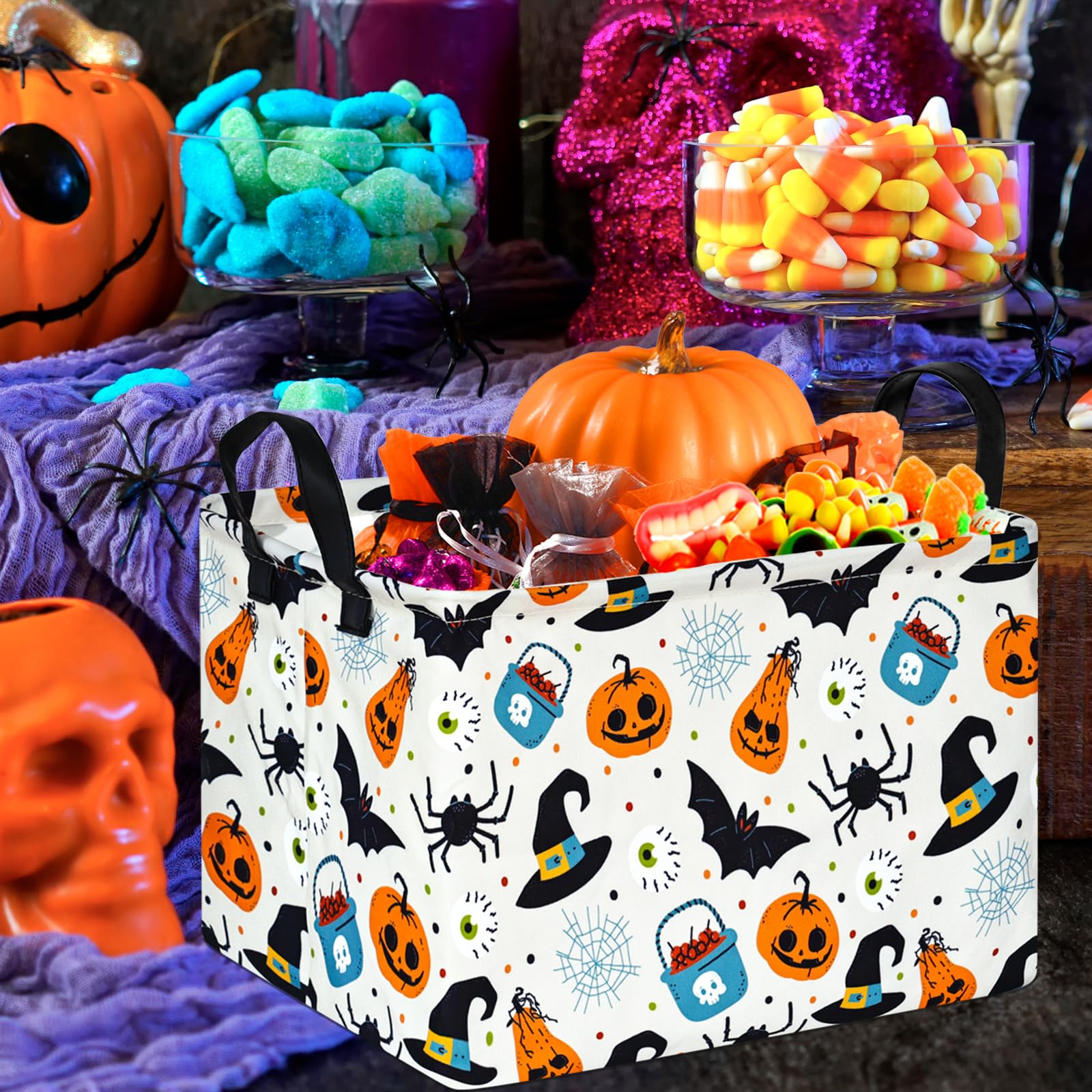 ACMUUNI rectangle gift shelf basket waterproof interior is easy to wipe clean.