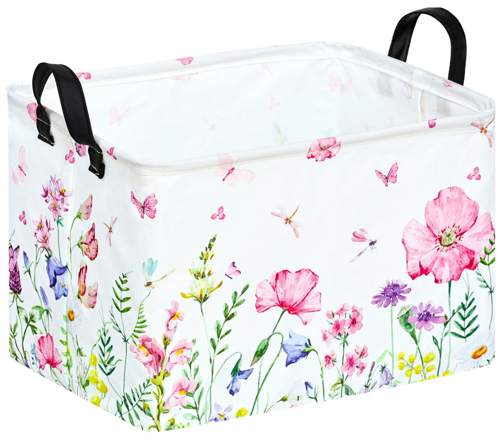 ACMUUNI rectangle storage basket pattern closeup shows playful design for kids rooms and organization