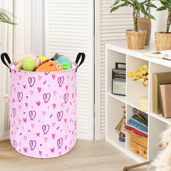ACMUUNI pink laundry hamper with sturdy handles for effortless transport