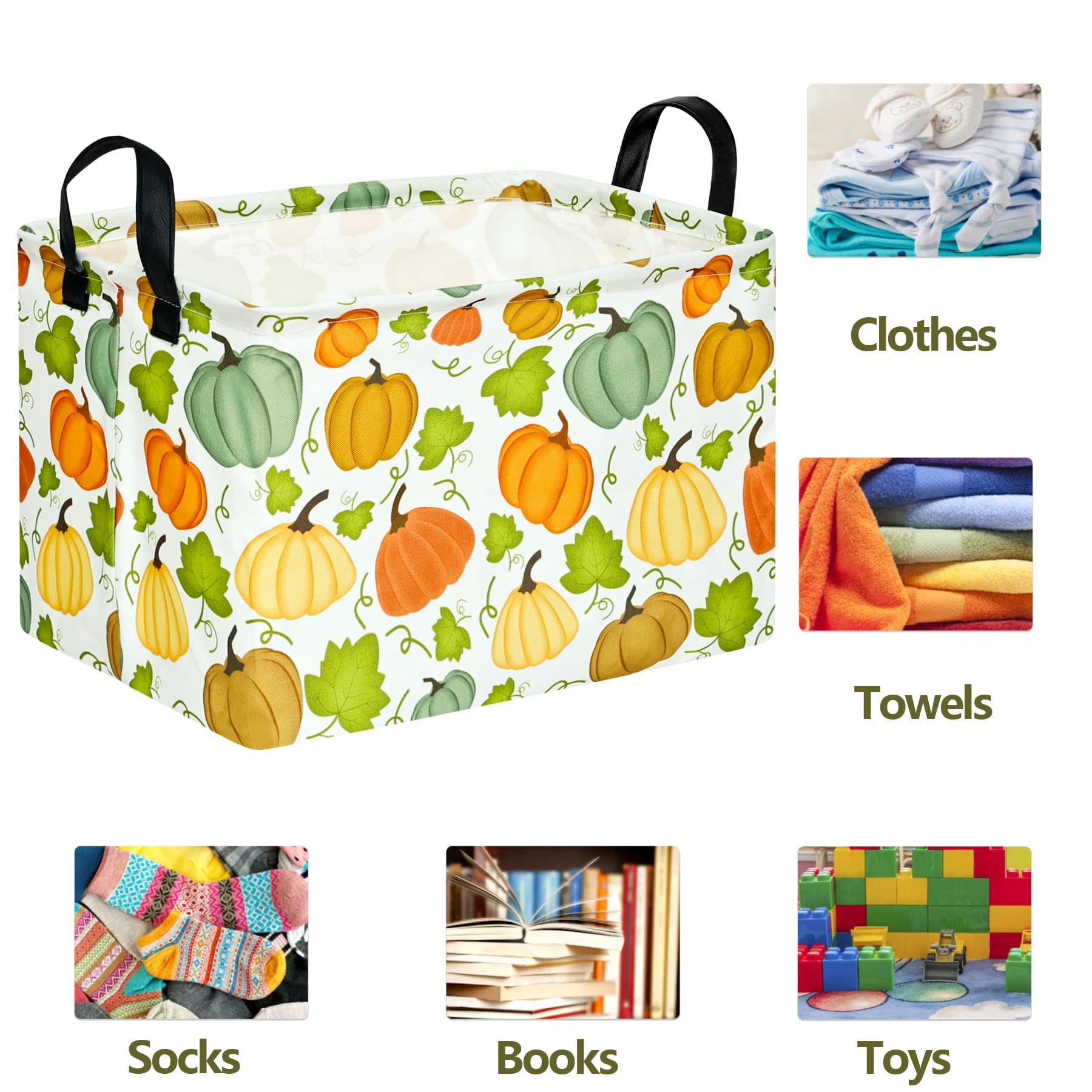 ACMUUNI storage bin with handles for simple carrying between rooms