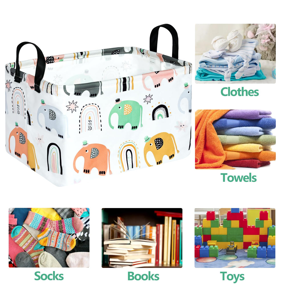 ACMUUNI versatile storage basket ideal for clothes and books in bedrooms.