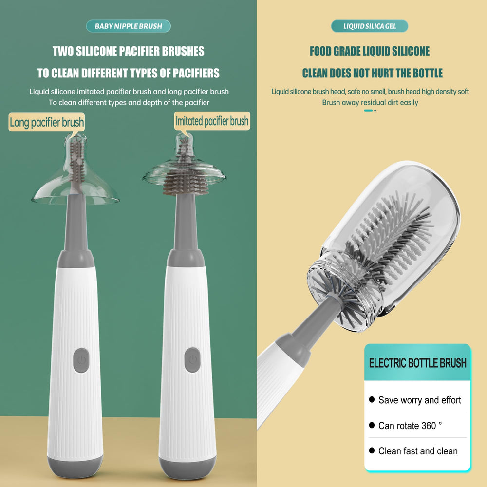Acodoy nipple-brush close-up showing safe silicone bristles for newborn-safe cleaning.