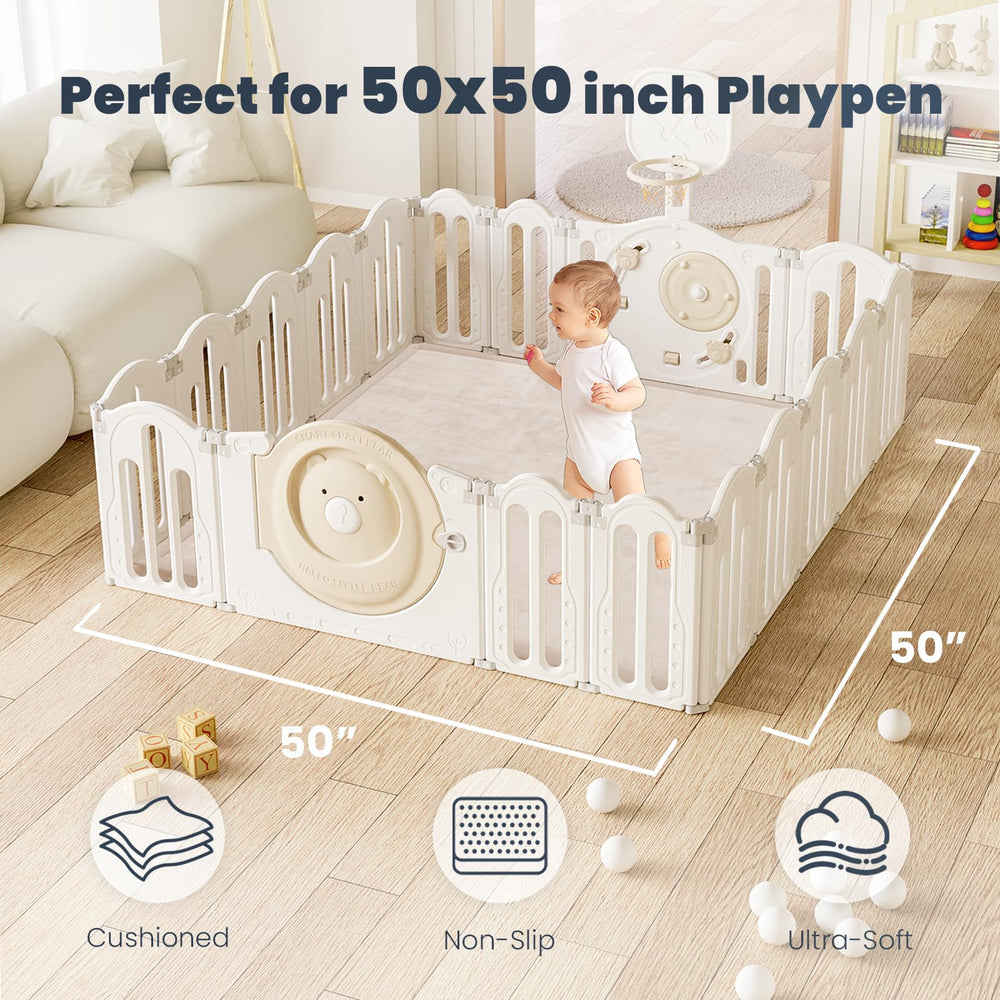 ACOMOPACK baby play mat shows anti-slip bottom for steady playtime