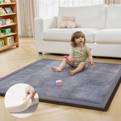 ACOMOPACK baby play mat with 1.3 inch memory foam for cushioned play