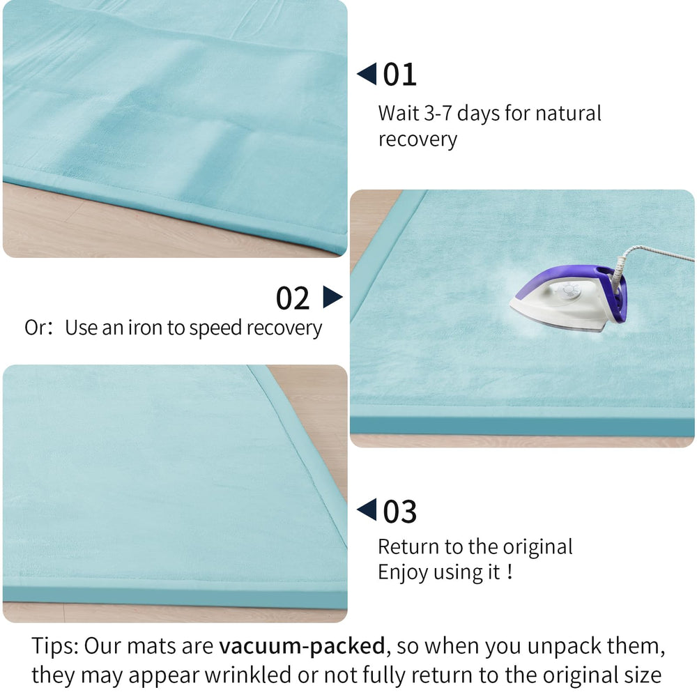 ACOMOPACK tummy time and crawl-friendly setup with thick memory foam.