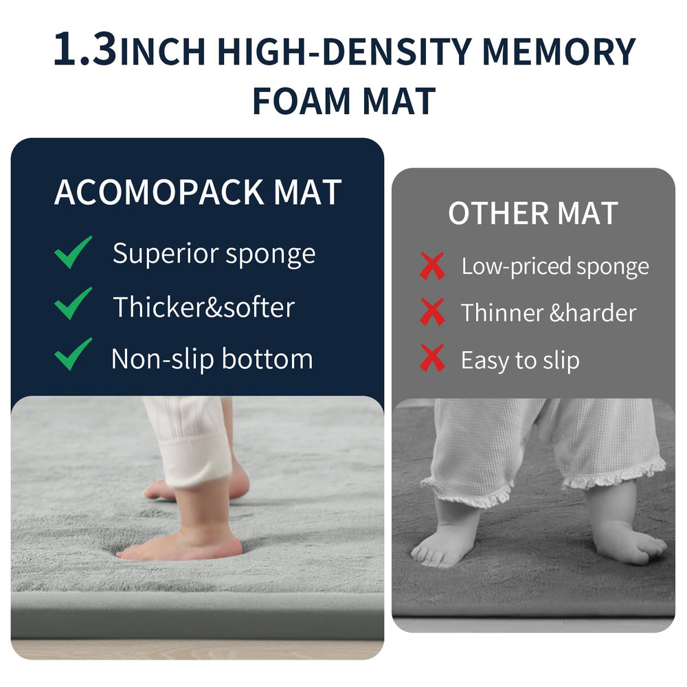 ACOMOPACK light grey mat in living room offering spacious play area