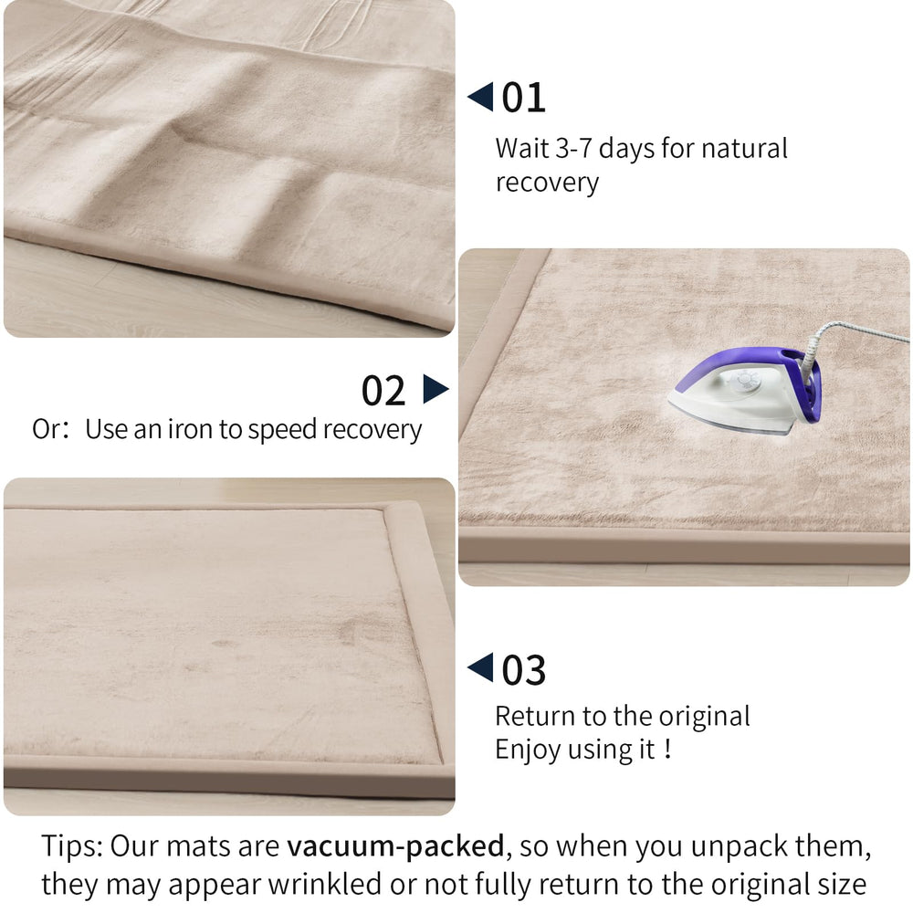 ACOMOPACK living-room setup shows stylish beige mat enriching room decor.