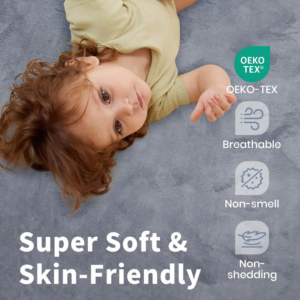 ACOMOPACK coral velvet surface feels soft and breathable for everyday play