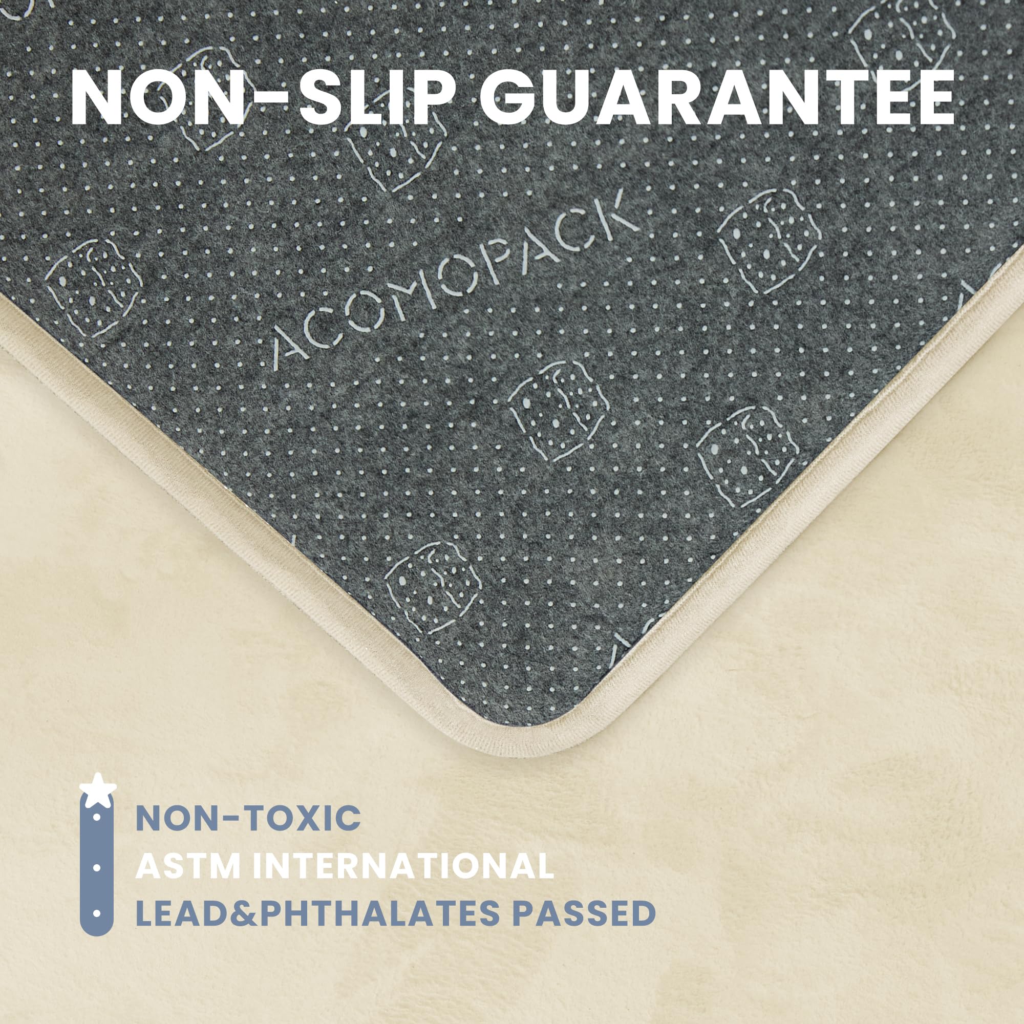 ACOMOPACK fit-for-50x50 playpen image highlights seamless compatibility for protected crawling space.